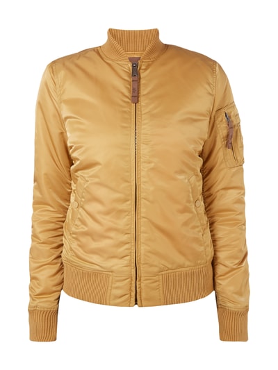 Alpha Industries Bomber mit Ärmeltasche Gold 2