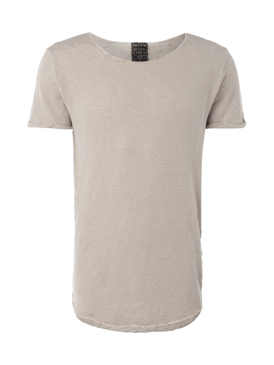 REVIEW T-Shirt aus Feinstrick mit Streifen-Dessin Beige 1