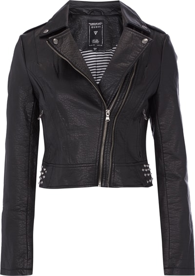 Guess Biker-Jacke in Leder-Optik mit Nietenbesatz Black 4