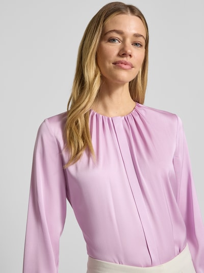 BOSS Regular Fit Langarmbluse aus Seiden-Mix Modell 'BANORAH' Pink 3