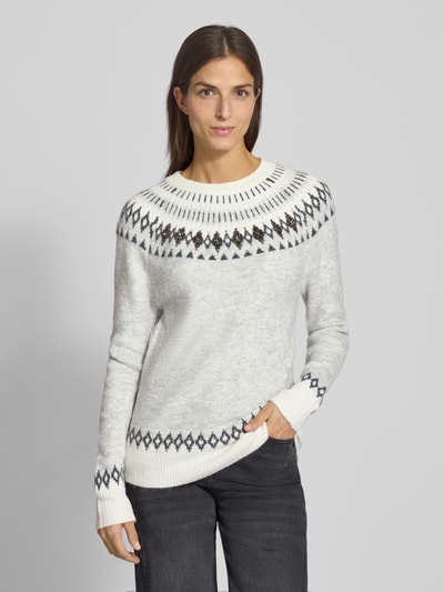 Apricot Sweter z dzianiny z prążkowanymi wykończeniami Srebrny 4