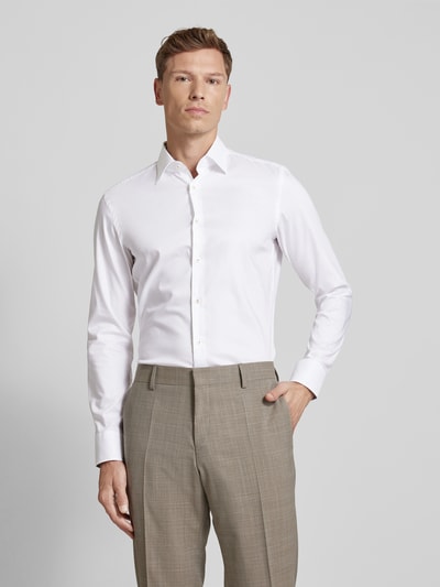 BOSS Slim fit zakelijk overhemd met kentkraag, model 'Hank' Wit - 4