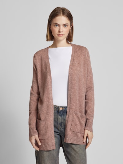 Only Gebreide cardigan met steekzakken, model 'LESLY' Mauve - 4