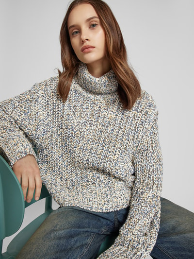 Noisy May Gebreide pullover met ribboorden, model 'BETHY' Ecru - 3