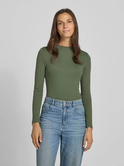 Christian Berg Woman Longsleeve mit Stehkragen Oliv 4