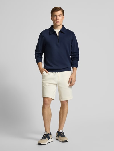 Christian Berg Men Oversized Sweatshirt mit Kentkragen Marine 1