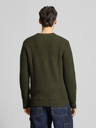 Levi's® Strickpullover mit gerippten Abschlüssen Oliv 5