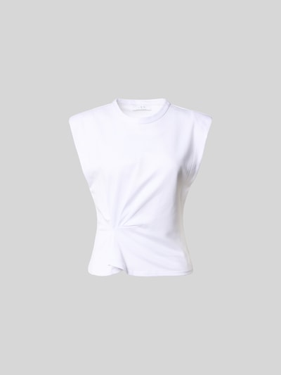 Iro Regular Fit T-Shirt mit Zierfalten Weiss 2