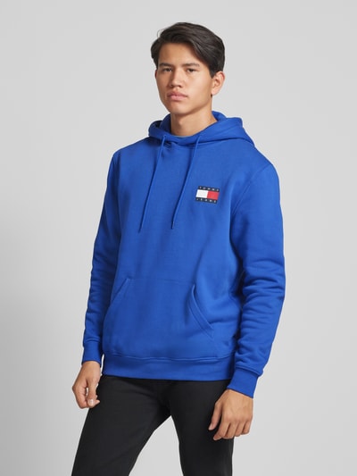 Tommy Jeans Hoodie met labelprint, model 'ESSENTIAL' Koningsblauw - 4