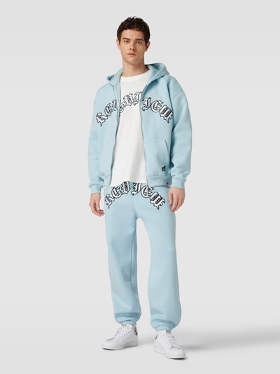 REVIEW Sweatpants mit Label-Stitching Eisblau 1