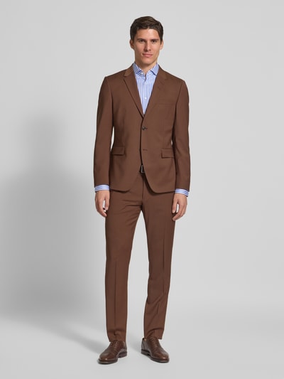 Jake*s Super slim fit zakelijk overhemd met haaikraag Koningsblauw - 1