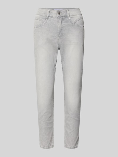 Produktfoto, helle Jeans in verkürzter Passform Modell 'Ornella Urban' von Angels, Baumwoll-Mix mit Stretch, sichtbare Eingrifftaschen