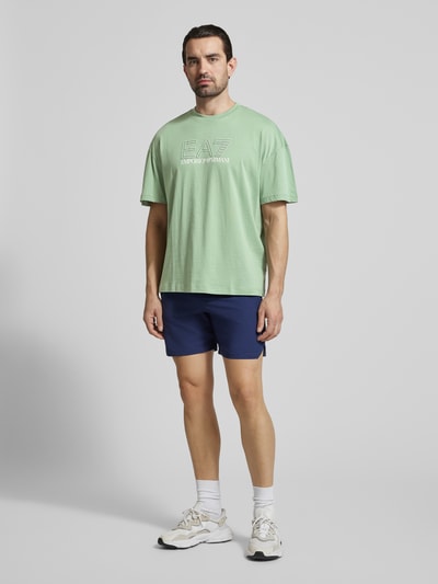 EA7 Emporio Armani T-Shirt mit Logo und Rundhalsausschnitt Gruen 1