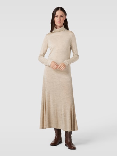 Polo Ralph Lauren Długa sukienka z wywijanym kołnierzem Beżowy 4