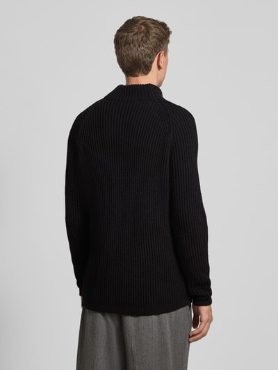 Drykorn Gebreide pullover met alpaca, model 'ARVID' Zwart - 5