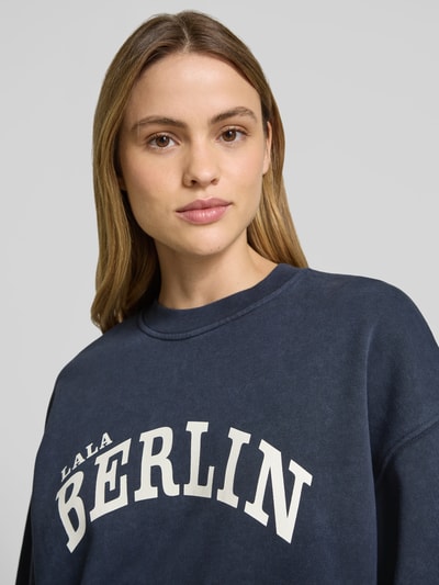 Lala Berlin Oversized Sweatshirt aus Baumwolle Dunkelgrau 3