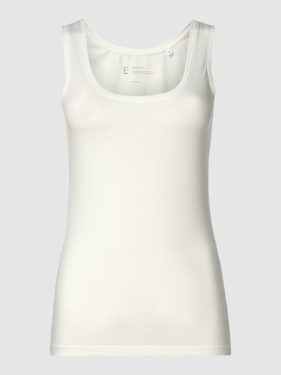 OPUS Tanktop van een mix van katoen en elastaan Offwhite - 2