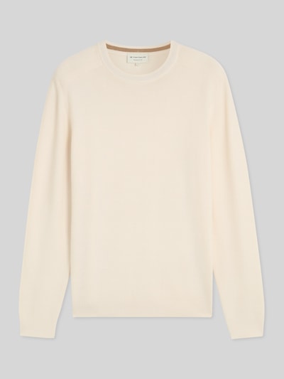 Tom Tailor Regular fit pullover met crew neck kraag Wit - 2