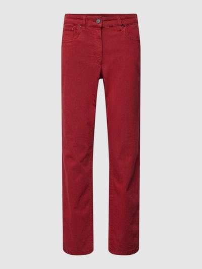 Zerres Straight Fit Jeans im 5-Pocket-Design Modell 'CORA' Rot 2