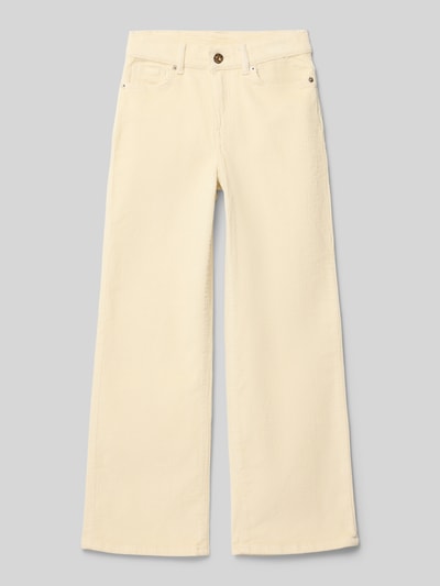 Only Spodnie sztruksowe z szeroką nogawką z mieszanki bawełny model ‘HOPE’ Piaskowy 1