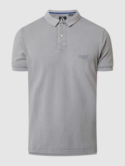 Superdry Poloshirt aus Baumwolle  Hellgrau Melange 2