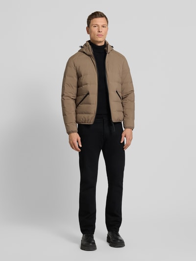Marc O'Polo Regular fit donsjack met capuchon Camel - 1