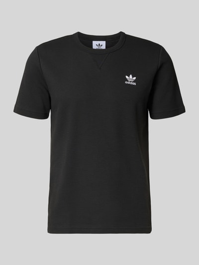 Produktfoto, Regular Fit T-Shirt mit Baumwoll-Anteil von adidas Originals in Optik: Unifarben mit Logo-Stitching, Waffelstruktur, Rundhals, Kurzarm