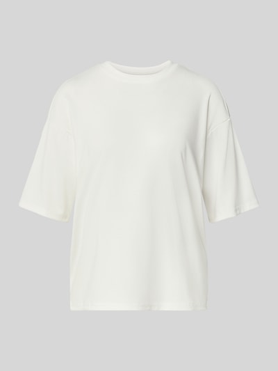 Produktfoto, Regular Fit Langarmshirt mit Viskose-Anteil Modell 'TAHLIA' von ONLY, einfarbig weiß, glatte Textur, Damen Langarmshirt von ONLY