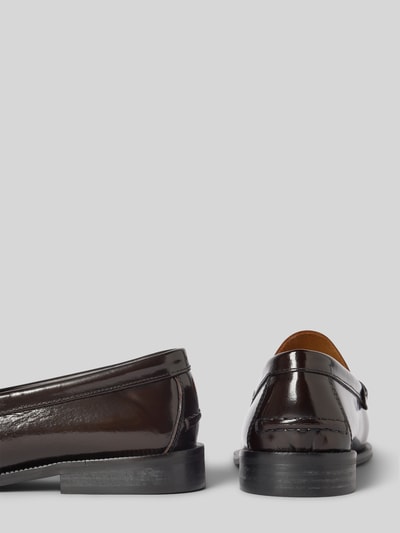 POMPEII BRAND Mokasyny ze skóry naturalnej model ‘Vega’ Średniobrązowy 2