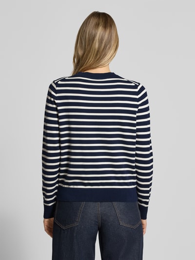 Tommy Hilfiger Kardigan rozpinany o kroju regular fit z mieszanki bawełny Granatowy 5