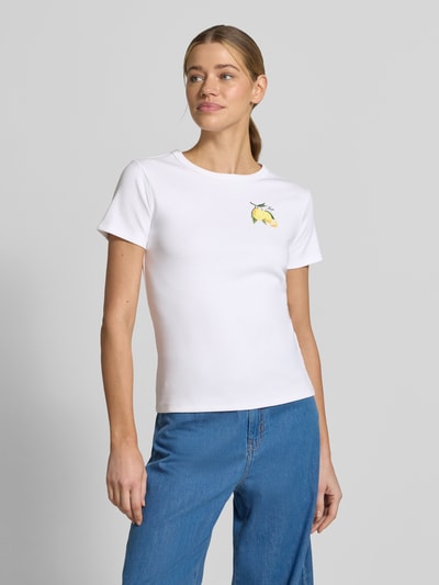 HUGO Regular Fit T-Shirt aus Baumwoll-Mix Modell 'DELORIS_4' Offwhite 4