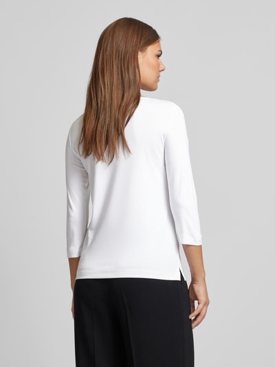 Christian Berg Woman Regular Fit  Longsleeve mit 3/4-Ärmel und Strasssteinbesatz Weiss 5