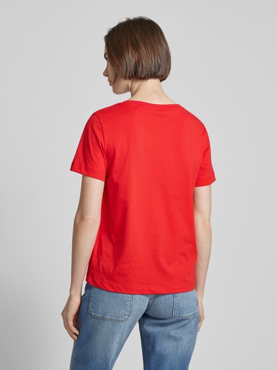 Gant T-Shirt mit V-Ausschnitt Rot 5