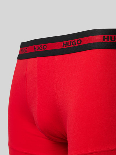 HUGO Boxershort met elastische band met logo in een set van 3 stuks Rood - 2