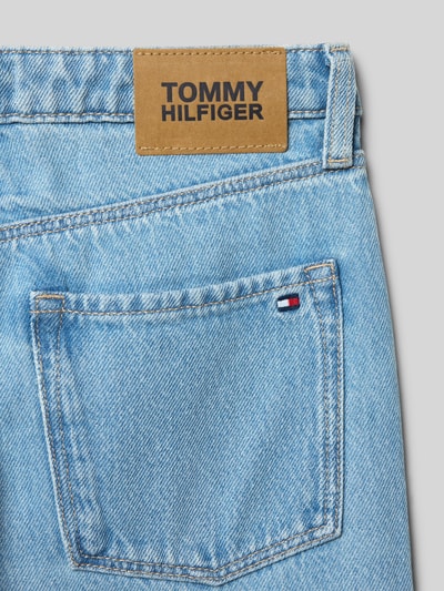 Produktfoto, Baggy Jeans aus reiner Baumwolle von Tommy Hilfiger Teens, Optik: Unifarben, 5-Pocket-Design, Denim, Label-Patch.