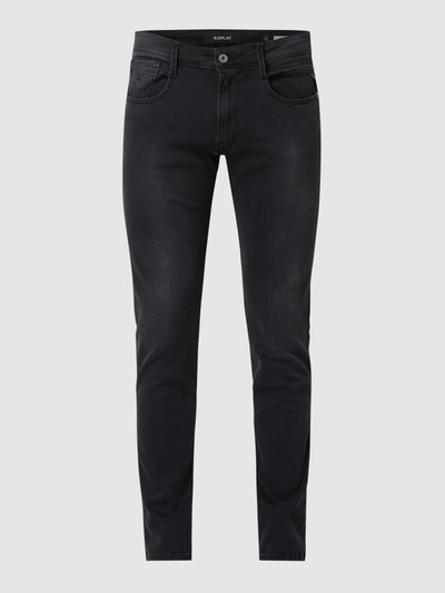 Replay Slim fit jeans met stretch, model 'Anbass'  Jeansblauw - 2