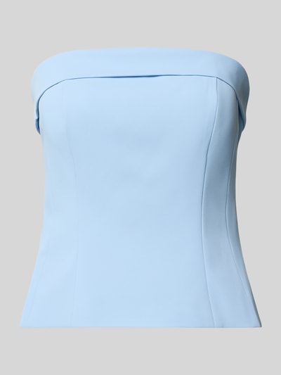 Produktfoto, jasnobłękitne Bandeau-Top mit Umschlag von Jake*s Cocktail, materiał z domieszką stretchu, krój dopasowany, długość tyłu w rozmiarze 36: 30 cm, gładka faktura