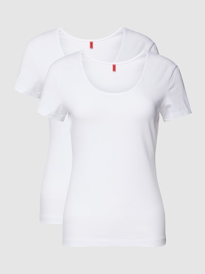 HUGO T-Shirt mit Rundhalsausschnitt im 2er-Pack Weiss 1
