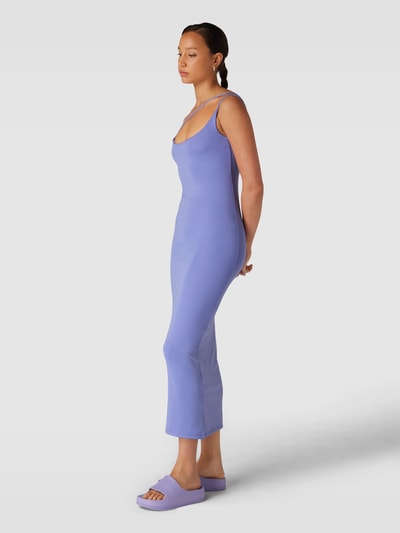 Review Bodycon Maxikleid mit asymmetrischen Trägern Violett 1