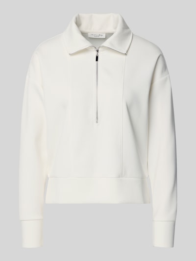 Christian Berg Woman Sweatshirt mit Umlegekragen Offwhite 2