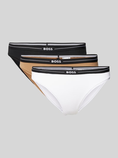 BOSS Slip met elastische band met logo in een set van 3 stuks Wit - 1