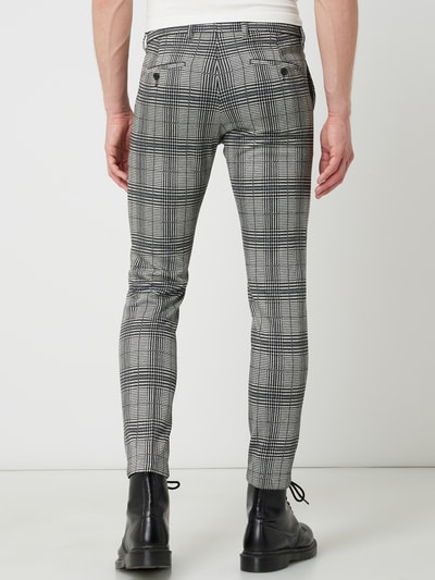 Drykorn Slim fit pantalon met glencheck, model 'Sight' Lichtgrijs - 5