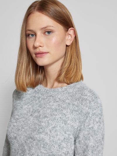 Vero Moda Regular fit gebreide pullover met wol, model 'NOVAH' Middengrijs - 3