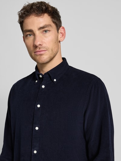 SELECTED HOMME Koszula sztruksowa o kroju regular fit z czystej bawełny model ‘DANNI’ Ciemnoniebieski 3