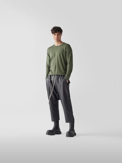 Roberto Collina Pullover mit Rundhalsausschnitt Dunkelgrün 1