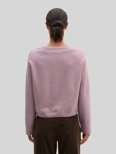 Marc O'Polo Sweter z wełny z raglanowymi rękawami Fiołkoworóżowy 5