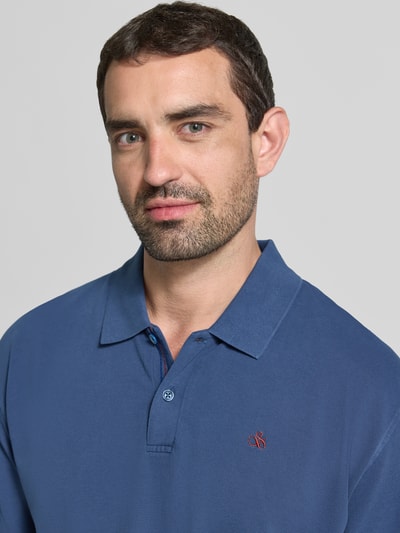 Scotch & Soda Koszulka polo o kroju relaxed fit z wyhaftowanym logo Granatowy 3