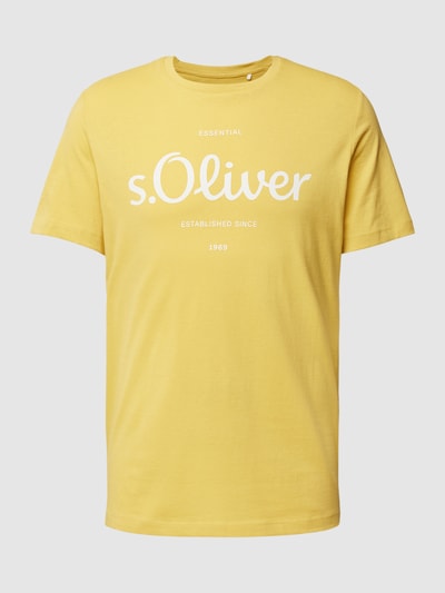 s.Oliver RED LABEL T-shirt met labelprint Geel - 2