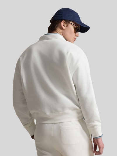 Polo Ralph Lauren Regular Fit Sweatshirt mit Polokragen Weiss 5