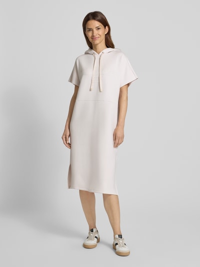 Christian Berg Woman Sweatkleid mit Statement-Print und Kapuze Ecru 4